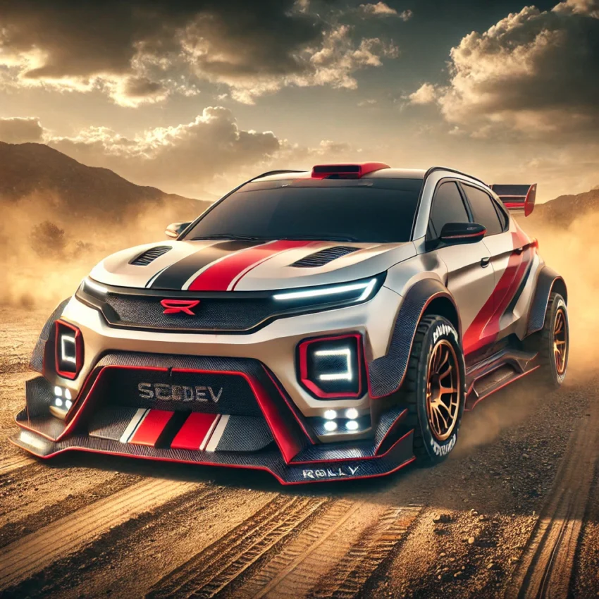 Modifikasi Digital Wuling CloudEV Jadi Mobil Rally