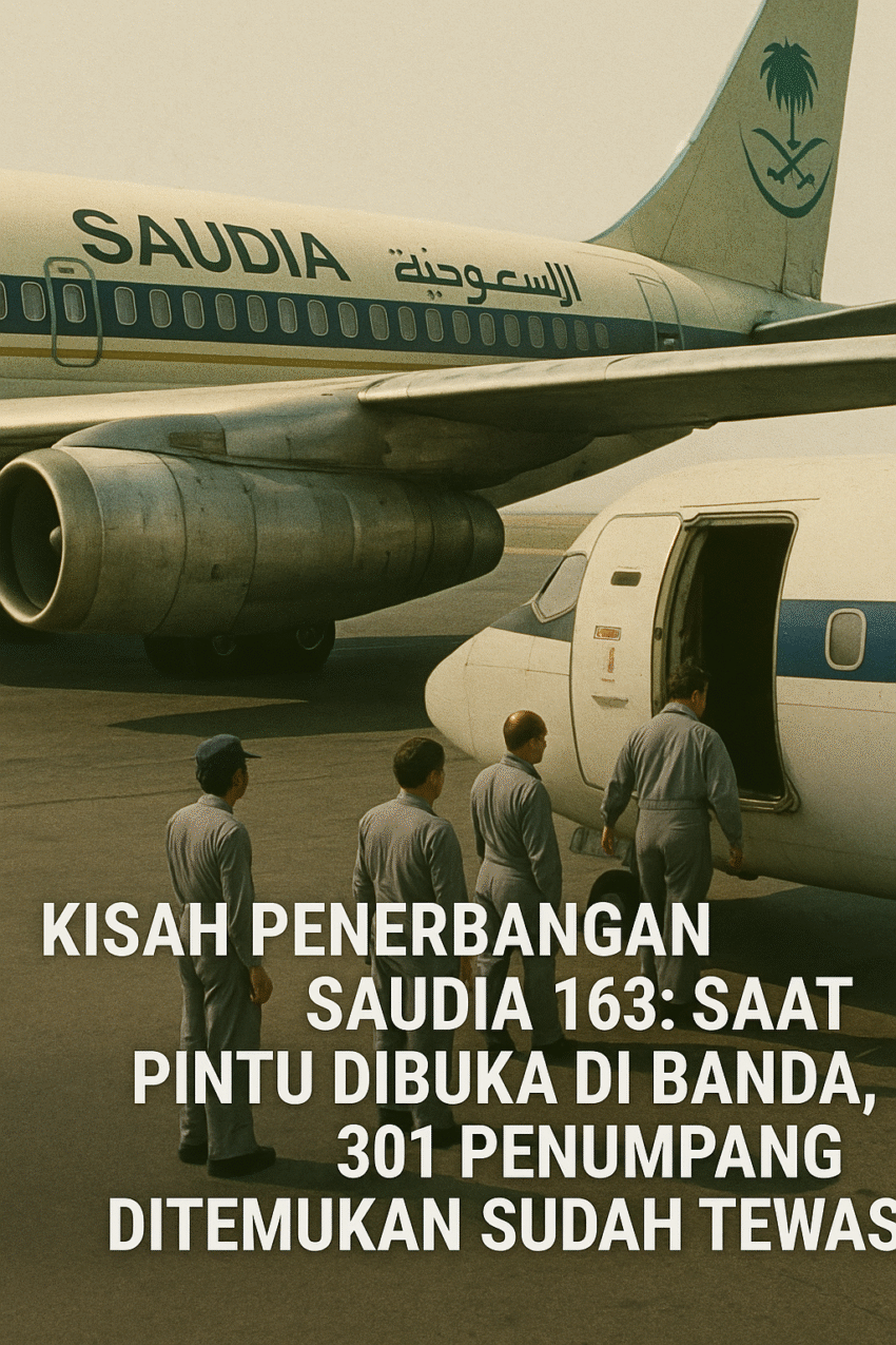 Kisah Penerbangan Saudia 163: Saat Pintu Dibuka di Bandara, 301 Penumpang Ditemukan Sudah Tewas