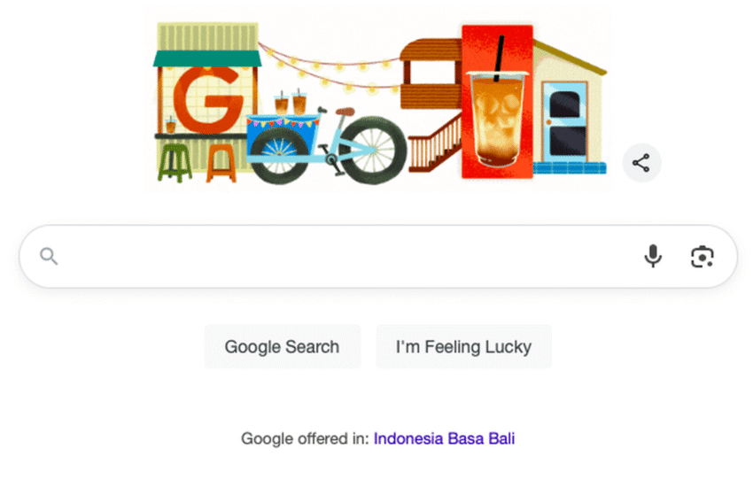 Google Doodle Tampilkan Kopi Susu Gula Aren, Ini Sebabnya